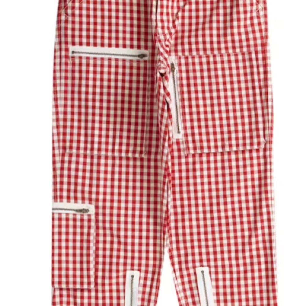 Supreme Red Checkered Cargo Pants
